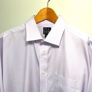 JOS A BANK t/c Wide Point Collar Dress Shirt Mens